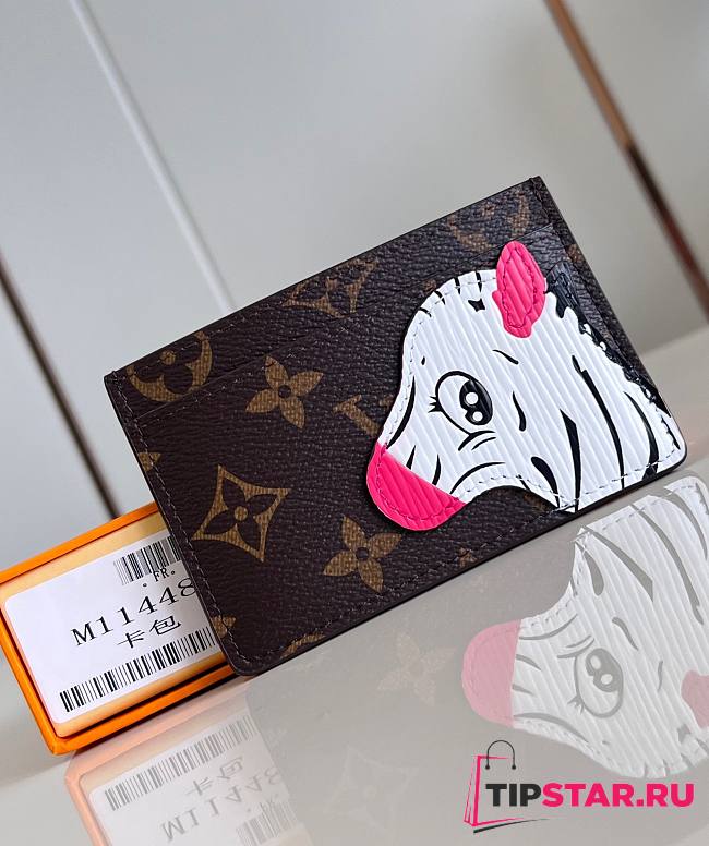 LV Card Holder Monogram Coated Canvas M11448 11x7x0.5cm - 1