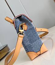 LV Nano Steamer Damier Denim 3D Cotton Canvas N40751 15x18x7cm - 4