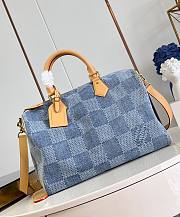 LV Speedy 40 Bandoulière Damier Denim 3D Cotton Canvas N40701 40x26x23cm - 1