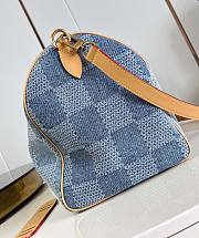 LV Speedy 40 Bandoulière Damier Denim 3D Cotton Canvas N40701 40x26x23cm - 5