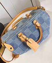 LV Speedy 40 Bandoulière Damier Denim 3D Cotton Canvas N40701 40x26x23cm - 6