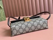 Gucci Ophidia Mini Bag Beige And Ebony GG 18x10x5cm - 4