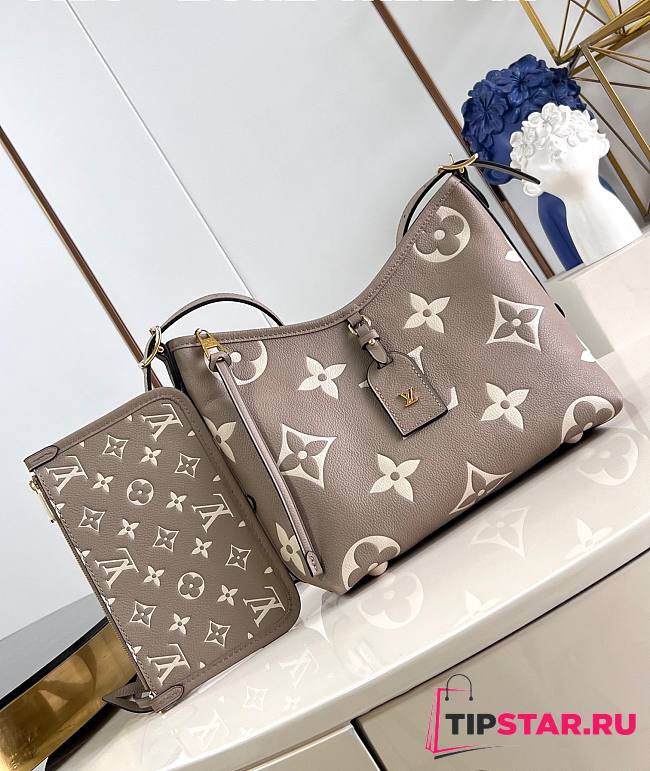 LV CarryAll PM Bag Tourterelle Gray/Beige M46672 29.5x24x12cm - 1