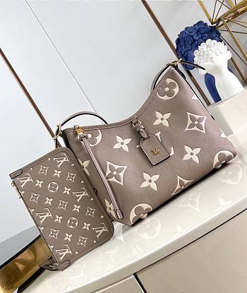 LV CarryAll PM Bag Tourterelle Gray/Beige M46672 29.5x24x12cm