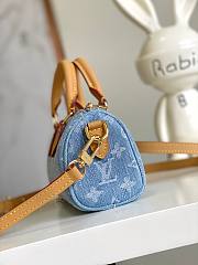 LV Nano Speedy Sky Blue Denim M11212 16x10x7.5cm - 2