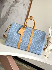 LV Keepall Bandoulière 45 Sky Blue Denim M25334 45x27x20cm - 1