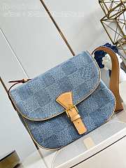 LV Montsouris Messenger MM Damier Denim 3D N40743 35x29x12cm - 1