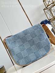 LV Montsouris Messenger MM Damier Denim 3D N40743 35x29x12cm - 3