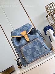 LV Montsouris Backpack Damier Denim 3D N40708 32x40x19cm - 1