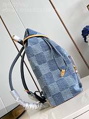 LV Montsouris Backpack Damier Denim 3D N40708 32x40x19cm - 3