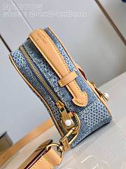 LV Chess Messenger Damier Denim 3D N40706 24x24x8cm - 6