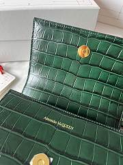 McQueen Mini Jewelled Satchel Green Gold 17.5x9.5x4cm - 2