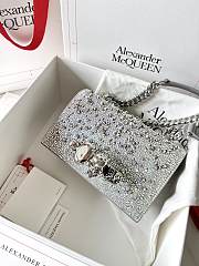 McQueen Crystal-embellished Mini Jewelled Satchel Silver 17.5x9.5x4cm - 4