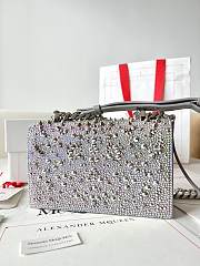 McQueen Crystal-embellished Mini Jewelled Satchel Silver 17.5x9.5x4cm - 2