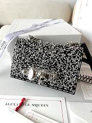 McQueen Crystal-embellished Mini Jewelled Satchel Black 17.5x9.5x4cm - 1