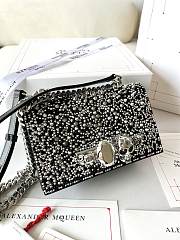 McQueen Crystal-embellished Mini Jewelled Satchel Black 17.5x9.5x4cm - 6