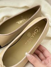 CC Ballet Flats Lambskin Beige/ Black - 3