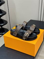 LV Bom Dia Flat Comfort Mule Cacao Brown Monogram 1AAW8H - 1