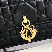 Dior Miss Daisy Mini Bag Black Macrocannage Lambskin 22x12.5x4cm - 3