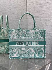 Dior Medium Dioriviera Dior Book Tote Aquamarina Toile de Jouy Embroidery 36x27.5x16.5cm - 1