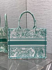 Dior Medium Dioriviera Dior Book Tote Aquamarina Toile de Jouy Embroidery 36x27.5x16.5cm - 2