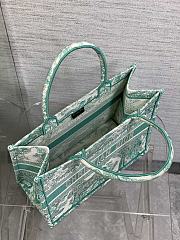 Dior Medium Dioriviera Dior Book Tote Aquamarina Toile de Jouy Embroidery 36x27.5x16.5cm - 3