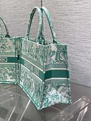 Dior Medium Dioriviera Dior Book Tote Aquamarina Toile de Jouy Embroidery 36x27.5x16.5cm - 5