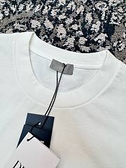 Dior T-Shirt White Slub Cotton Jersey  - 4