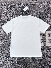 Dior T-Shirt White Slub Cotton Jersey  - 2