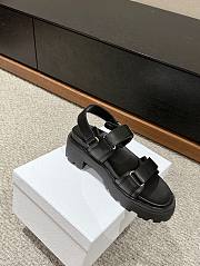 Dioract Platform Sandal Black Lambskin  - 5