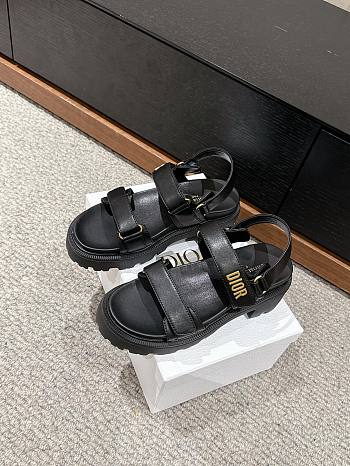 Dioract Platform Sandal Black Lambskin 