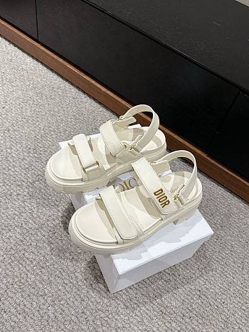 Dioract Platform Sandal White Lambskin 