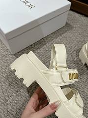 Dioract Platform Sandal White Lambskin  - 2