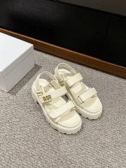 Dioract Platform Sandal White Lambskin  - 5