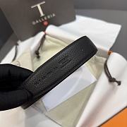 Hermes Belt Buckle & Reversible Leather Strap Black/ Silver 32mm - 6