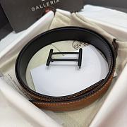 Hermes Rider Belt Buckle & Reversible Leather Strap Black/Brown 32mm - 4