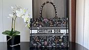 Medium Dior Book Tote Black Multicolor Dior Herbarium Embroidery 36x27.5x16.5cm - 1