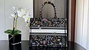 Medium Dior Book Tote Black Multicolor Dior Herbarium Embroidery 36x27.5x16.5cm - 4