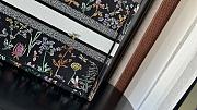 Medium Dior Book Tote Black Multicolor Dior Herbarium Embroidery 36x27.5x16.5cm - 3