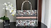 Medium Dior Book Tote White Multicolor Dior Herbarium Embroidery 36x27.5x16.5cm - 6