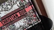 Medium Dior Book Tote Ecru Multicolor Dior 4 Saisons Printemps Soleil Embroidery 36x27.5x16.5cm - 6