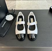 CC Mary Janes Shoes Calfskin & Polished Calfskin Black And White 20mm - 2