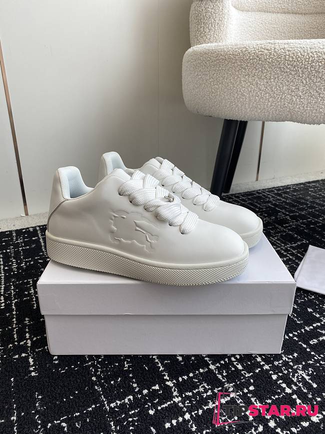 Burberry Leather Box Sneakers White - 1