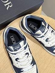 Dior B57 Low-Top Sneaker Navy Blue and White Smooth Calfskin  - 6