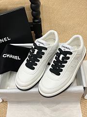 CC Sneaker Calf Leather White Black - 1