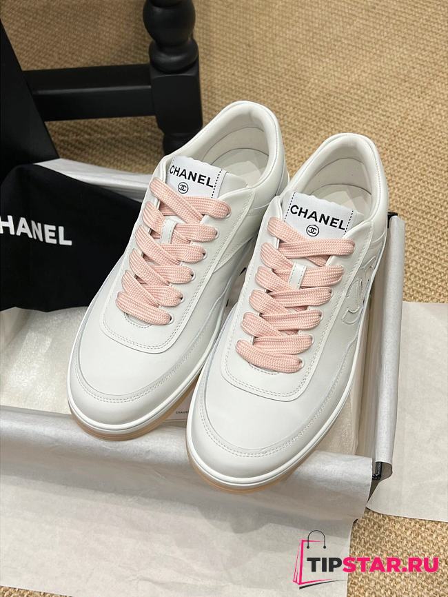 CC Sneaker Calf Leather White Pink - 1