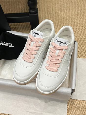 CC Sneaker Calf Leather White Pink