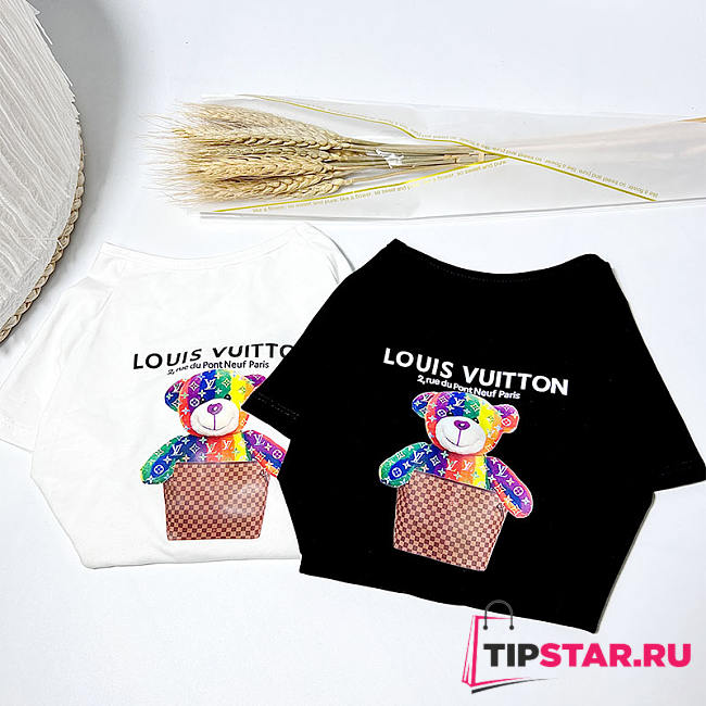 LV T-shirt Black/ White 21206 - 1