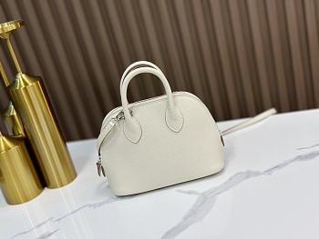 Hermes Bolide Mini Elephant Milk White/ Silver 18.5x14.5x7.3cm