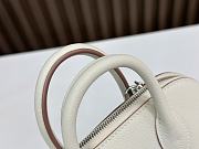 Hermes Bolide Mini Elephant Milk White/ Silver 18.5x14.5x7.3cm - 5